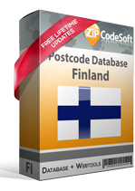 Postcode database Finland