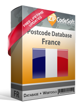 Postcode database France